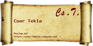 Cser Tekla névjegykártya